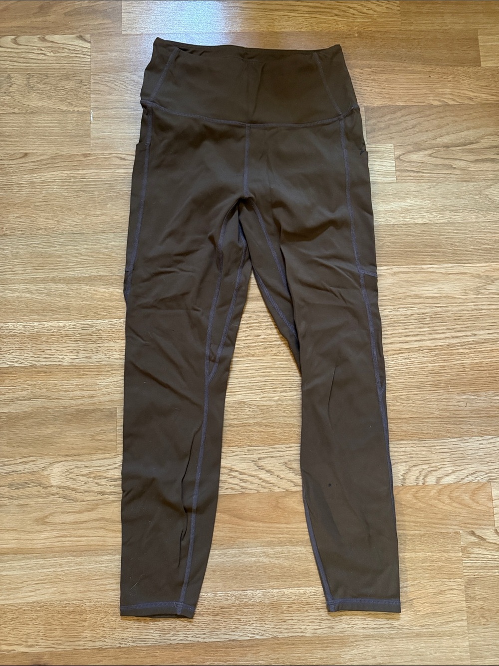 Varley Brown High-Rise Performance Leggings